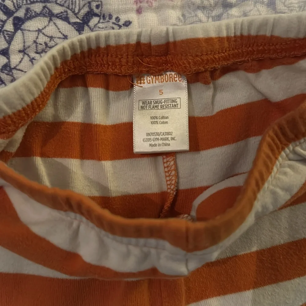 Kids Orange & Cream Thanksgiving Turkey Pajama Set